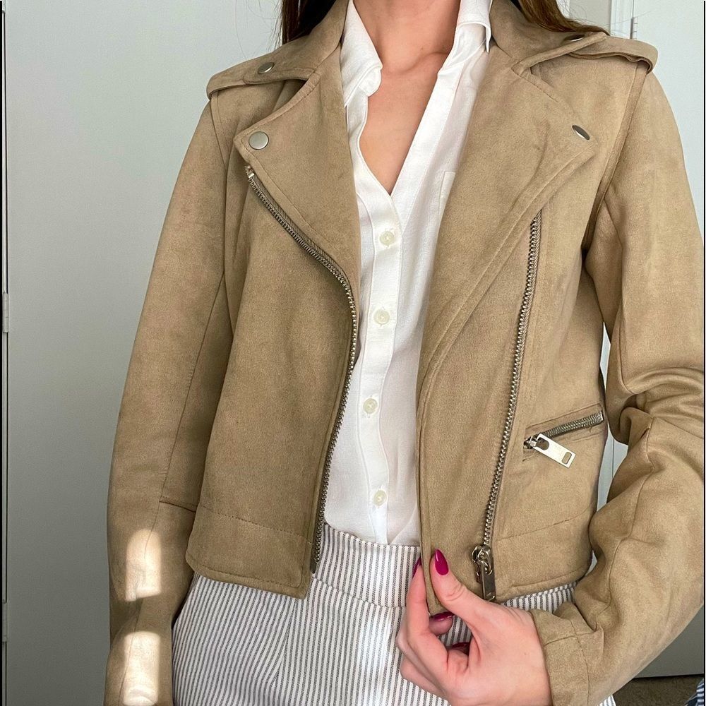 Xhilaration Suede Moto Jacket. Size XS. Never worn.